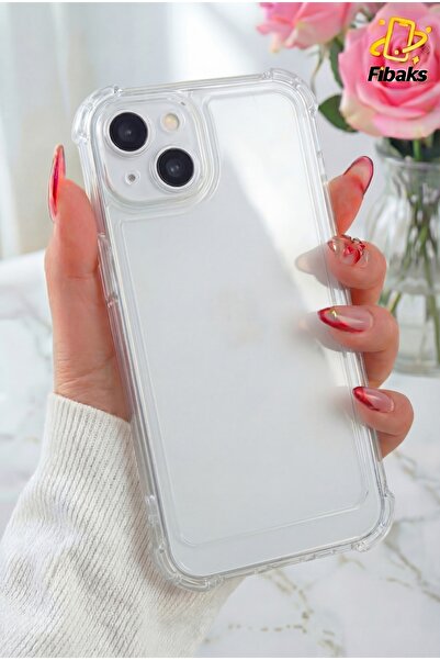 Fibaks Apple iPhone 13 Kılıf Antishock Darbe Emici Kamera Korumalı Yumuşak Es...