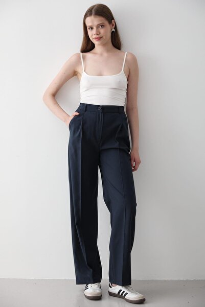 JASTE Pantaloni palazzo largi cu talie elastică pentru damă