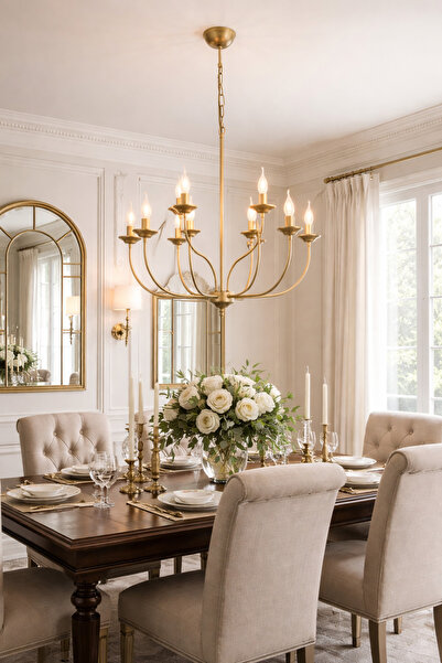 Apliqa Античен модерен полилей за спалня Ariane с 8 лампи