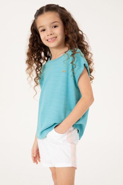 U.S. Polo Assn. Kız Çocuk Mint Tişört 50270083-VR090