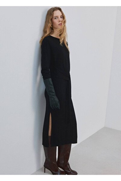 MANGO Woman Düğümlü örgü elbise