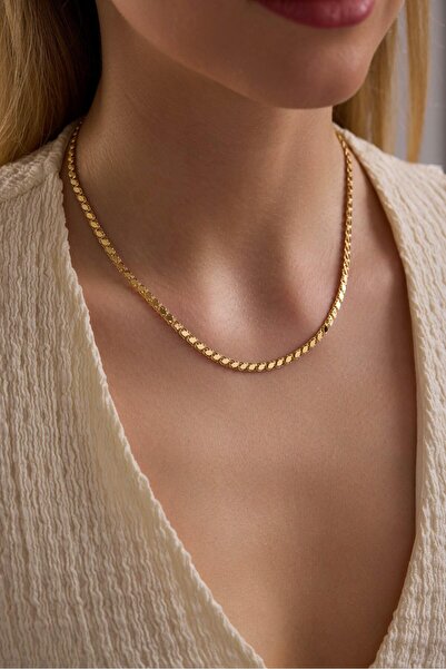 Tufanlar Kuyumculuk 14 Ayar Pullu Altın Zincir Kolye (3.30 mm)