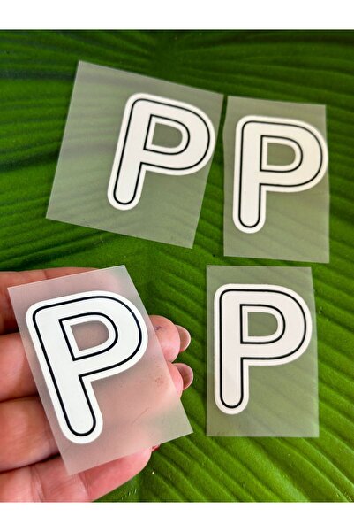 Gönülden Tasarım 4 bucăți de imprimare prin transfer cu literele P, care se l...