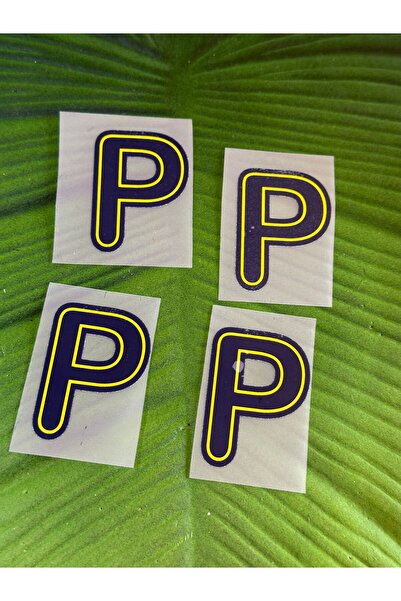 Gönülden Tasarım 4 komada peglanog slova P za transfer, Arma 5x4 cm, PLAVI