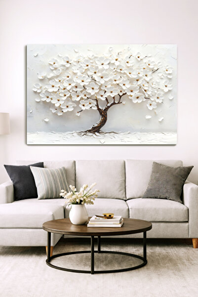 KanvasSepeti Tablou de perete din pânză Albă Eleganță - Tablou pentru camera ...