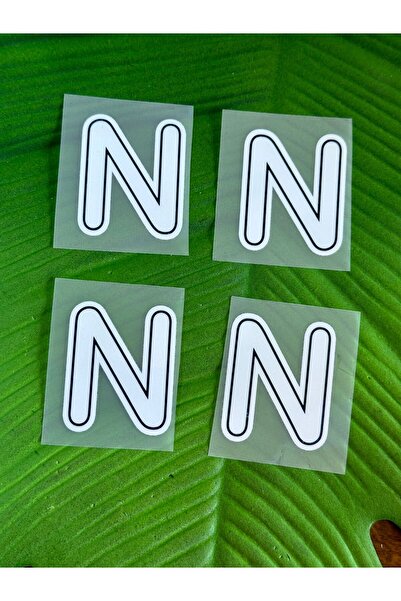 Gönülden Tasarım 4 bucăți 5x4 cm Litere N lipite pe Armad imprimat cu transfe...