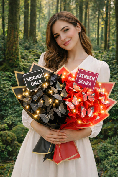 blackrosehediye Kelebek Buketi Senden Önce Senden Sonra Sevgiliye Özel Hediye...