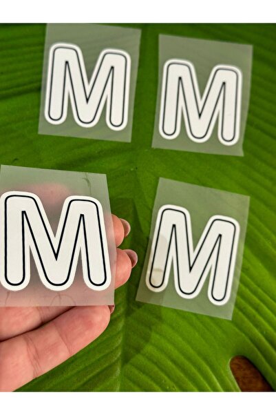 Gönülden Tasarım 4 bucăți de imprimare prin transfer cu literele M, care se l...