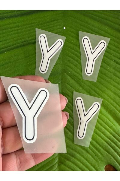 Gönülden Tasarım 4 bucăți de imprimare prin transfer cu literele Y, care se l...