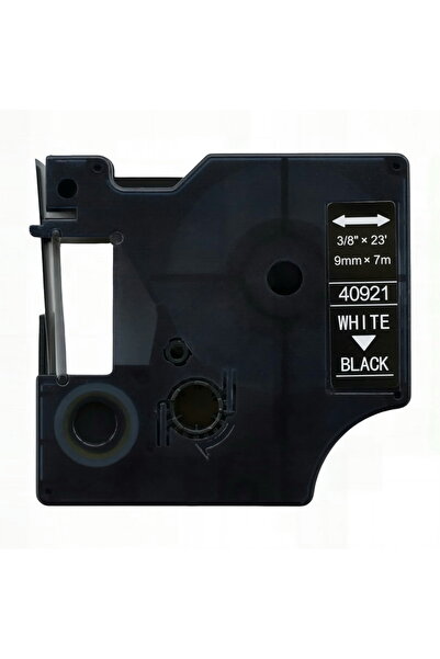 G Print Bandă etichete compatibilă Dymo 40921, 9 mm, alb pe fundal negru