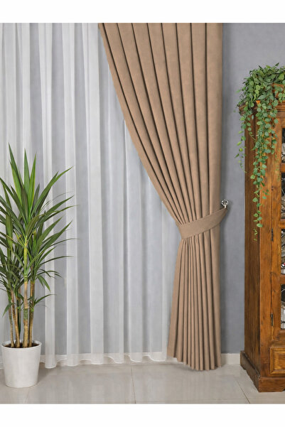 Wowlays Home Плисирана кадифена завеса от норка с високо качество и единично ...