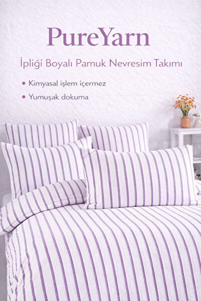 NazeninHome Pureyarn Yarn-Dyed Natural Wrinkled Duvet Cover Set Single Set 10...