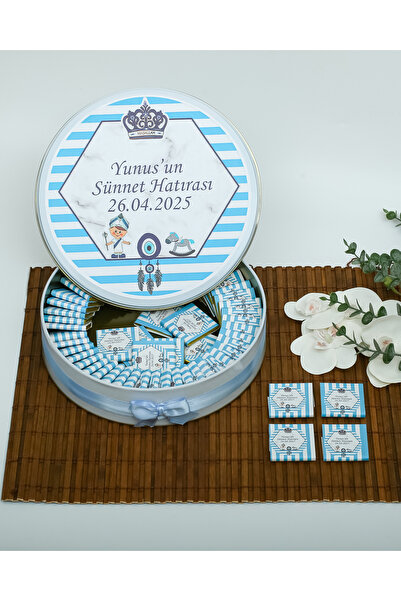 Genel Markalar 100 Adet Sünnet Temalı Isme Özel Erkek Bebek Hediyelik Çikolata