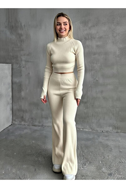 Lera Σετ πλεκτών με ζιβάγκο και άνοιγμα για τα δάχτυλα