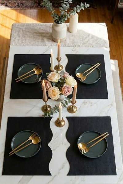 Arma House Serviciu american negru de tăiere cu laser antic din 4 piese