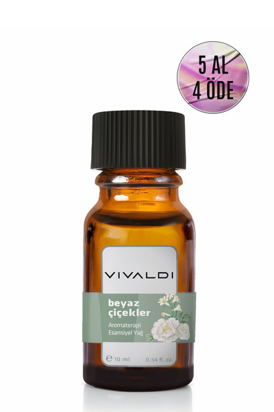 Vivaldi Home Beyaz Çiçekler Esansiyel Yağ 10 ml, Doğal Uçucu Yağ, Aromaterapi...