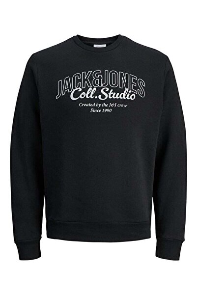 Jack & Jones Jjmakoto Černá - Černá pánská mikina 12278601