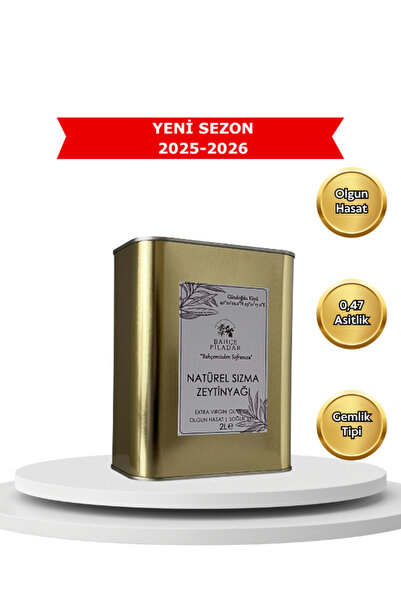 Bahçe Piladar Olgun Hasat Natürel Sızma Zeytinyağı 2 LT Teneke (2025-2026 Hasat)