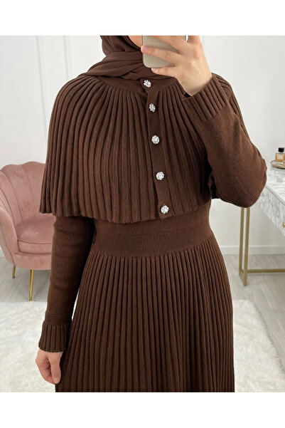 Modamorfo Φούστα κοτλέ Μακρύ πλεκτό φόρεμα με λάστιχο στη μέση και λεπτομέρει...