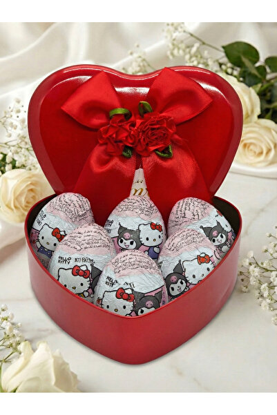 Acubens Hello Kitty Glutensiz Çikolatalı Sürpriz Yumurta 6 Adet (Özel Kutulu)