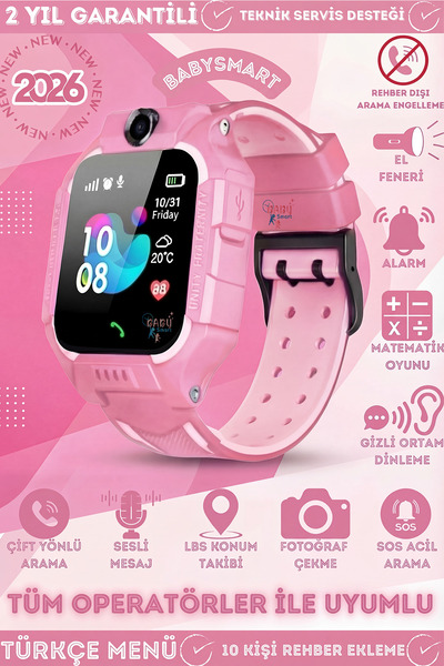 BabySmart Q19 Akıllı Çocuk Takip Saati, Sim Kartlı Arama, Kameralı, S.o.s Ve ...