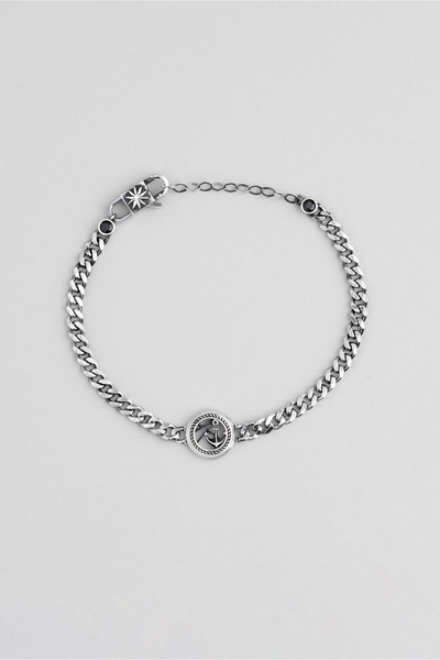 So CHIC... Çapa Figürlü Oksitli 21 Cm Gümüş Erkek Zincir Bileklik