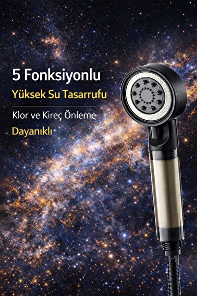 Kaşbaşı Home 5 Fonksiyonlu Su Tasarruflu Çelik Paslanmaz Su Çıkışlı Filtreli ...