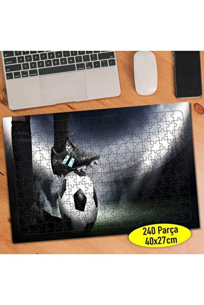 Asilmeydan Topu Tutan Futbolcu 240 Parça Puzzle Yapboz Tablo-91844402
