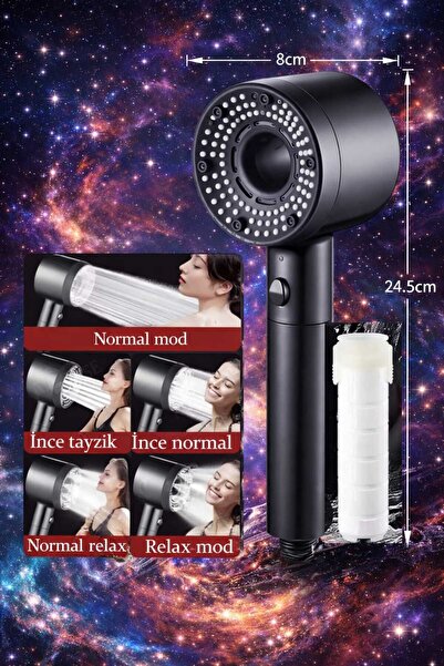 Kaşbaşı Home 5 Fonksiyonlu Yüksek Basınçlı Start Stoplu Filtreli Masajlı Duş ...