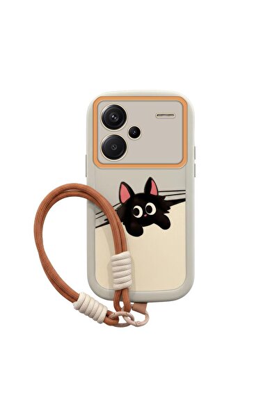 Zebana Xiaomi Redmi Note 13 Pro Plus 5G Uyumlu Kılıf El Bilekli Cat and Puppy...