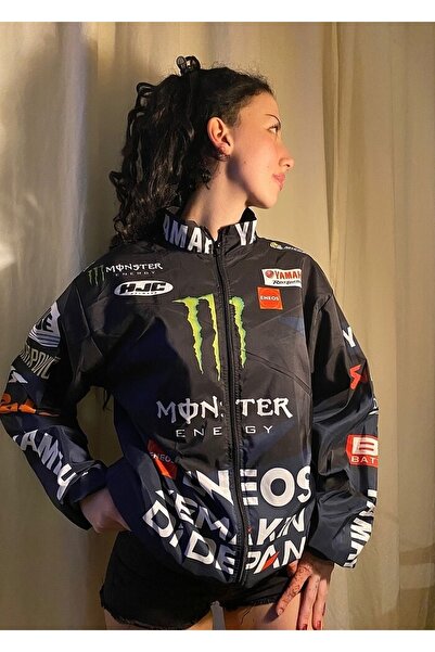 Lushen Monster Yamaha Mavi Motorcu Yağmurluk Rüzgarlık İnce Ceket