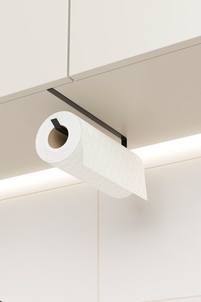 zabata Towel Holder Napkin Rack Hanger Bathroom Kitchen Organizer Paper Roll Towel Rack Practical Black Roll