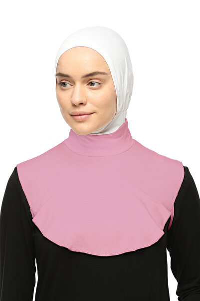 Altobeh Düz Balıkçı Yaka Boğazlı Penye Tesettür Boyunluk - Koyu Pembe