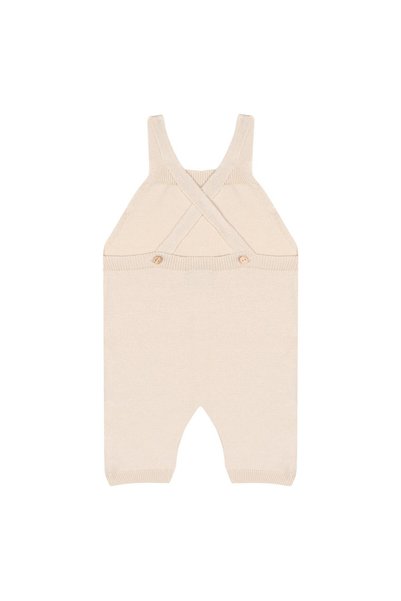 Antebies Cream, Wooden Button, Adjustable Strap, Knitwear Baby Girl and Boy Salopet