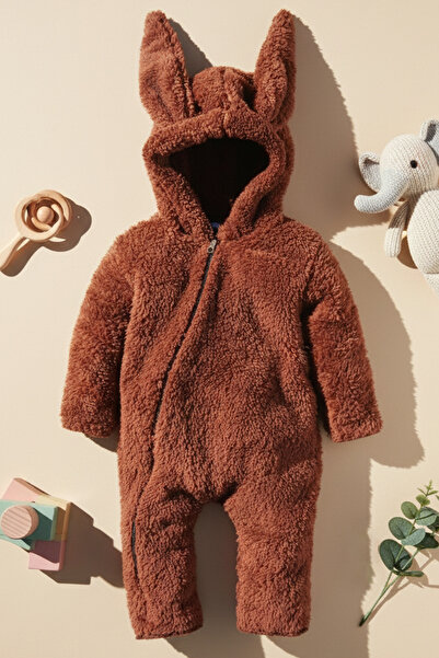 bshood X Silk Atlas Baby Girl and Child Plush Booties Rabbit Jumpsuit