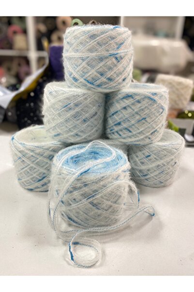 göçer Ață de tricotat Moher acrilic, albastru crem deschis, ață de tricotat i...