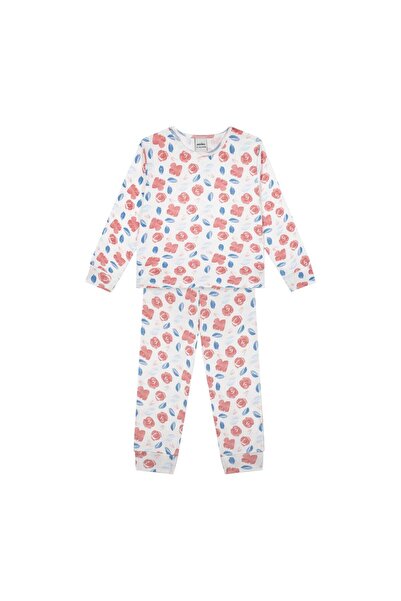 Antebies Suluboya Çiçek Uzun Kollu Pijama Takımı