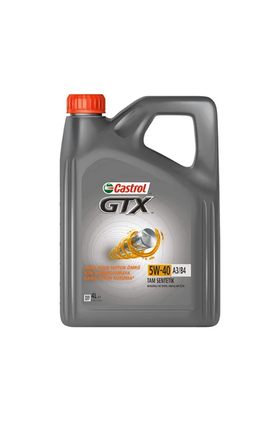 CASTROL 5w40 Gtx Tam Sentetik A3/b4 4lt - 2025 Üretimi