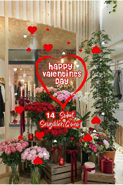 MIGNATIS La mulți ani de Ziua Îndrăgostiților, 14 februarie, autocolant decor...