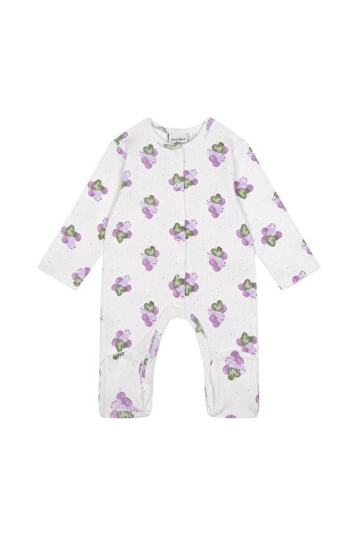 Antebies Organic White Grape Season Patterned Snap Fastener Long Sleeve Baby ...