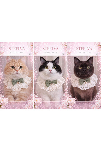STEELVA İncili Papyonlu Kedi Kıyafeti Yeşil ( boyunluk )