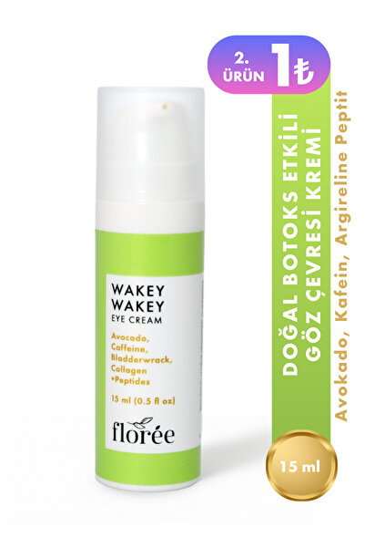 Floree Organics Wakey Wakey - Avokado Göz Kremi, Kafeinli, Botoks Etkili, Koy...