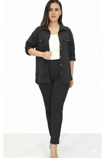 AKŞEN GİYİM Cămașă cu mâneci brodate cu manșete din bumbac și in 100% bumbac,...