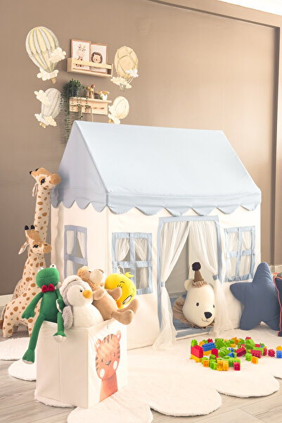 Miniden Çocuk Oyun Evi Mavi Renkli Oyun Çadırı Oyun Alanı