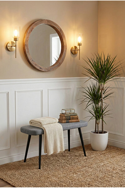 VİLİNZE Eames Ahşap Ayak Mutfak Masası Bankı