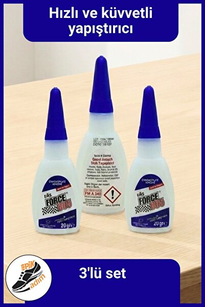 EMS FORCE Ems Forcee 805 Ayakkabı Yapıştırıcı 20Gr 3'lü SET| Güçlü Yapıştırıcı