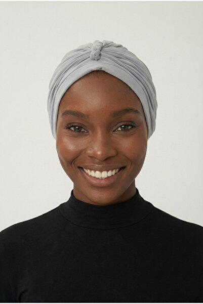 fidan bone Turban împletit gri deschis, hijab, șapcă pentru piscină, potrivit...