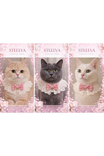 STEELVA İncili Papyonlu Kedi Kıyafeti (boyunluk)