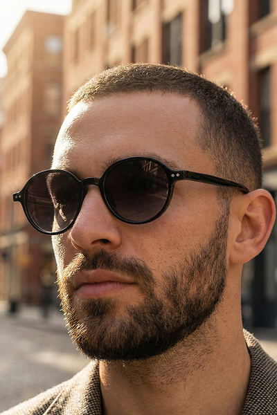 sun factory نظارات شمسية مستقطبة باللون الأسود للجنسين 1365 C0101 - إطار مرن ...