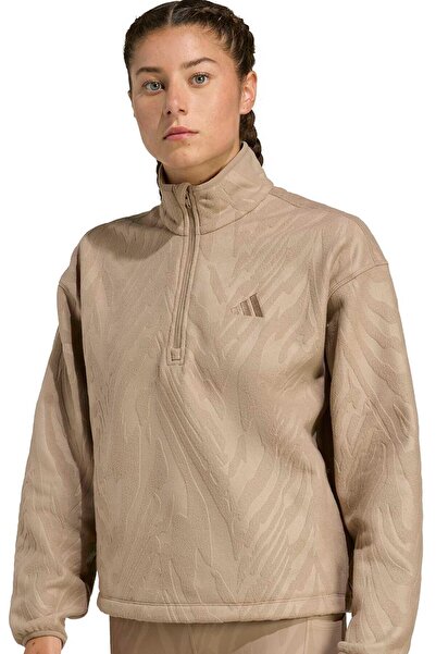 adidas Aop Polarfleece Women's Casual Jacket Jx3122 Cream